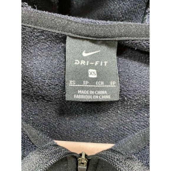 Nike Sweater Adult Extra Small Black Full Zip Long Sleeves DRI‎ FIT Hoodie Mens. - Picture 4 of 8